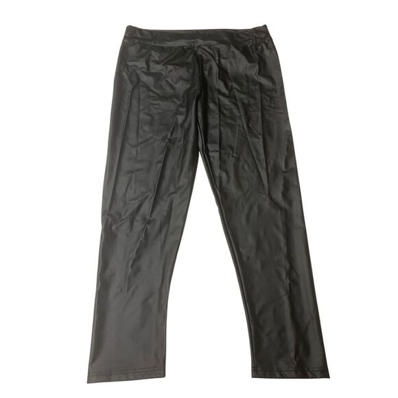 Faux Leather Plus Size Pants - Picture 3 of 8